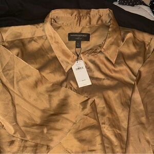 Banana Republic Bronze Satin Blouse